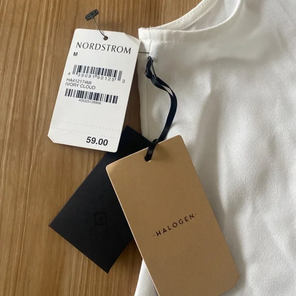 New with tags - Halogen white ruffle neck blouse - Picture 3 of 3